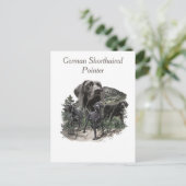 ドイツの短いポインタ愛好家 ポストカード (スタンド正面)
