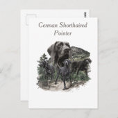 ドイツの短いポインタ愛好家 ポストカード (正面/裏面)