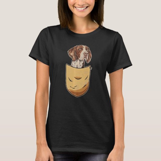 ドイツの短いポインタGSP犬の品種 Tシャツ (正面)