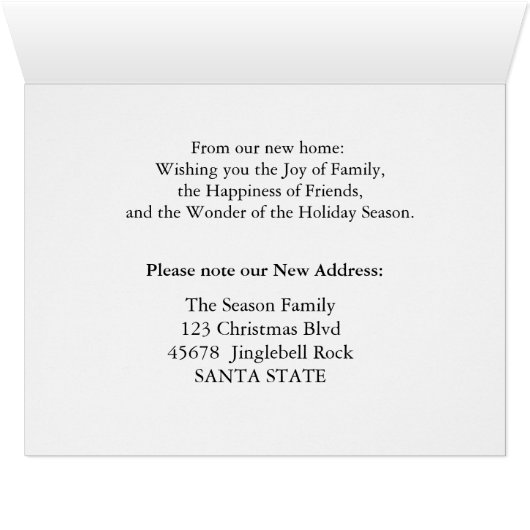 ドイツの短いメリークリスマスの新しい住所 (内部横(下))