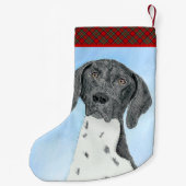 ドイツの短い絵画ポインタ-オリジナル スモールクリスマスストッキング (裏面)