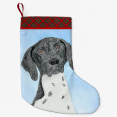 ドイツの短い絵画ポインタ-オリジナル スモールクリスマスストッキング (正面)