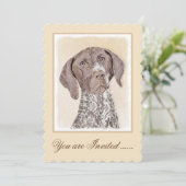 ドイツの短い絵画ポインタ-オリジナル 招待状 (スタンド正面)