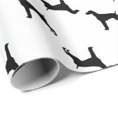 ドイツの短い髪のポインター犬のシルエット ラッピングペーパー (ロールコーナー)