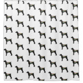 ドイツの短さの指（棒）のシルエット シャワーカーテン (正面)