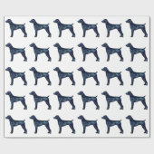 ドイツの短剣ポインタの黒い水色 ラッピングペーパー (フラット)