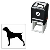 ドイツの短剣ポインタ犬の毛のシルエット セルフインキングスタンプ (インサイチュ)