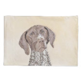 ドイツの短絵画いポインタ – オリジナルアート 枕カバー (裏面)