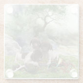 ドイツの短編ポインタかわいい子犬 ガラスコースター (裏面)