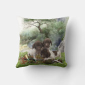 ドイツの短編ポインタかわいい子犬 クッション (裏面)