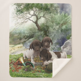 ドイツの短編ポインタかわいい子犬 シェルパブランケット