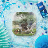 ドイツの短編ポインタかわいい子犬 ペーパープレート (パーティー)