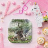 ドイツの短編ポインタかわいい子犬 ペーパープレート (パーティー)