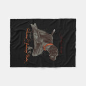 ドイツの短編ポインタ・シャツハンタ生まれー フリースブランケット (正面(横))