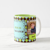 ドイツの祖父のグロースバーターグリーンブラウン2写真 ツートーンマグカップ (正面右)