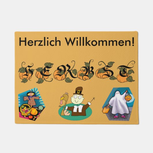ドイツの秋(秋)のドアマット ドアマット (正面)