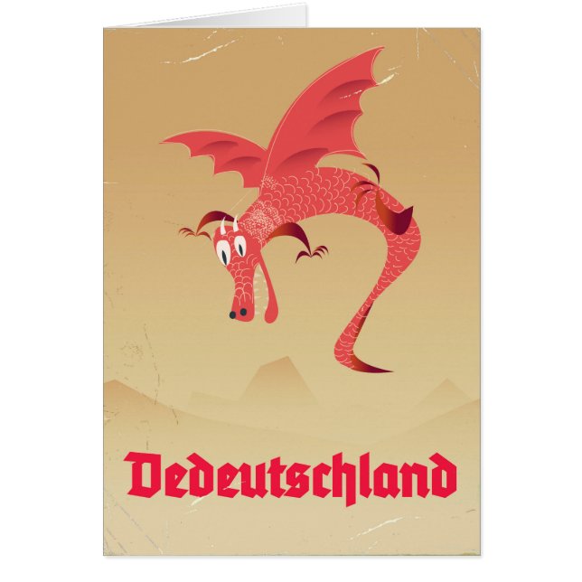 ドイツの空飛ぶドラゴン ビンテージポスター (正面)