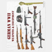 ドイツの第二次世界大戦の武器と装備 フリースブランケット (正面)