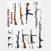 ドイツの第二次世界大戦の武器 フリースブランケット (正面)