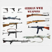 ドイツの第二次世界大戦の武器 フリースブランケット (正面(横))