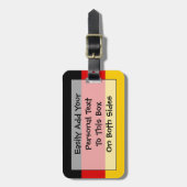 ドイツの簡単ID個人用フラグ ラゲッジタグ (正面縦)