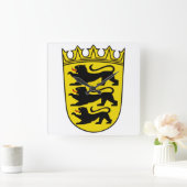 ドイツの紋章州バーデン・ウルトンベルク スクエア壁時計 (ホーム)