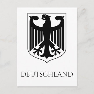 ドイツの紋章 DEUTSCHLAND モノクロ ポストカード