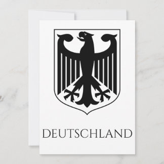 ドイツの紋章 Deutschland モノクロ 招待状