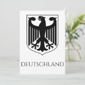 ドイツの紋章 Deutschland モノクロ 招待状 (スタンド正面)