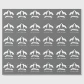 ドイツの結婚羊飼い夫婦とカスタム文字 ラッピングペーパー (フラット)