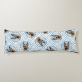 ドイツの絵を描羊飼いの日焼け可愛いオリジナルドッグアート ボディピロー (裏面)