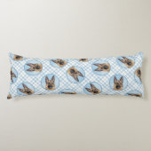 ドイツの絵を描羊飼いの日焼け可愛いオリジナルドッグアート ボディピロー (正面)