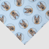 ドイツの絵を描羊飼いの日焼け可愛いオリジナルドッグアート 薄葉紙 (詳細)