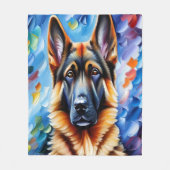 ドイツの絵画羊飼いの青い背景 フリースブランケット (正面)