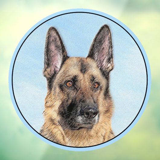 ドイツの絵画羊飼い – かわいいオリジナルドッグアート ウィンドウサイン (シート3)