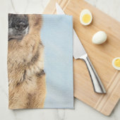 ドイツの絵画羊飼い – かわいいオリジナルドッグアート キッチンタオル (四つ折り)