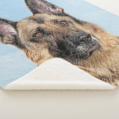 ドイツの絵画羊飼い – かわいいオリジナルドッグアート シェルパブランケット (3/4)