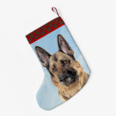 ドイツの絵画羊飼い – かわいいオリジナルドッグアート スモールクリスマスストッキング (裏面 (吊り時))