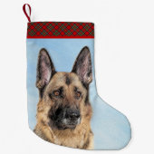 ドイツの絵画羊飼い – かわいいオリジナルドッグアート スモールクリスマスストッキング (正面)