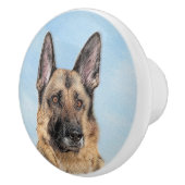 ドイツの絵画羊飼い – かわいいオリジナルドッグアート セラミックノブ (右)