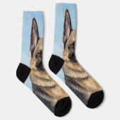 ドイツの絵画羊飼い – かわいいオリジナルドッグアート ソックス (右)