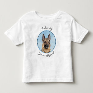 ドイツの絵画羊飼い – かわいいオリジナルドッグアート トドラーTシャツ