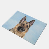 ドイツの絵画羊飼い – かわいいオリジナルドッグアート ドアマット (アングル)