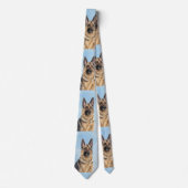 ドイツの絵画羊飼い – かわいいオリジナルドッグアート ネクタイ (正面)