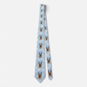 ドイツの絵画羊飼い – かわいいオリジナルドッグアート ネクタイ (正面)