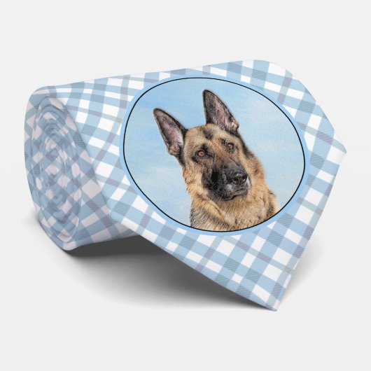 ドイツの絵画羊飼い – かわいいオリジナルドッグアート ネクタイ (ロール)