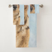 ドイツの絵画羊飼い – かわいいオリジナルドッグアート バスタオルセット (インサイチュ)