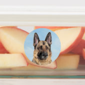 ドイツの絵画羊飼い – かわいいオリジナルドッグアート ラベル (貼付)