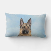 ドイツの絵画羊飼い – かわいいオリジナルドッグアート ランバークッション (裏面)