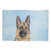 ドイツの絵画羊飼い – かわいいオリジナルドッグアート 枕カバー (裏面)